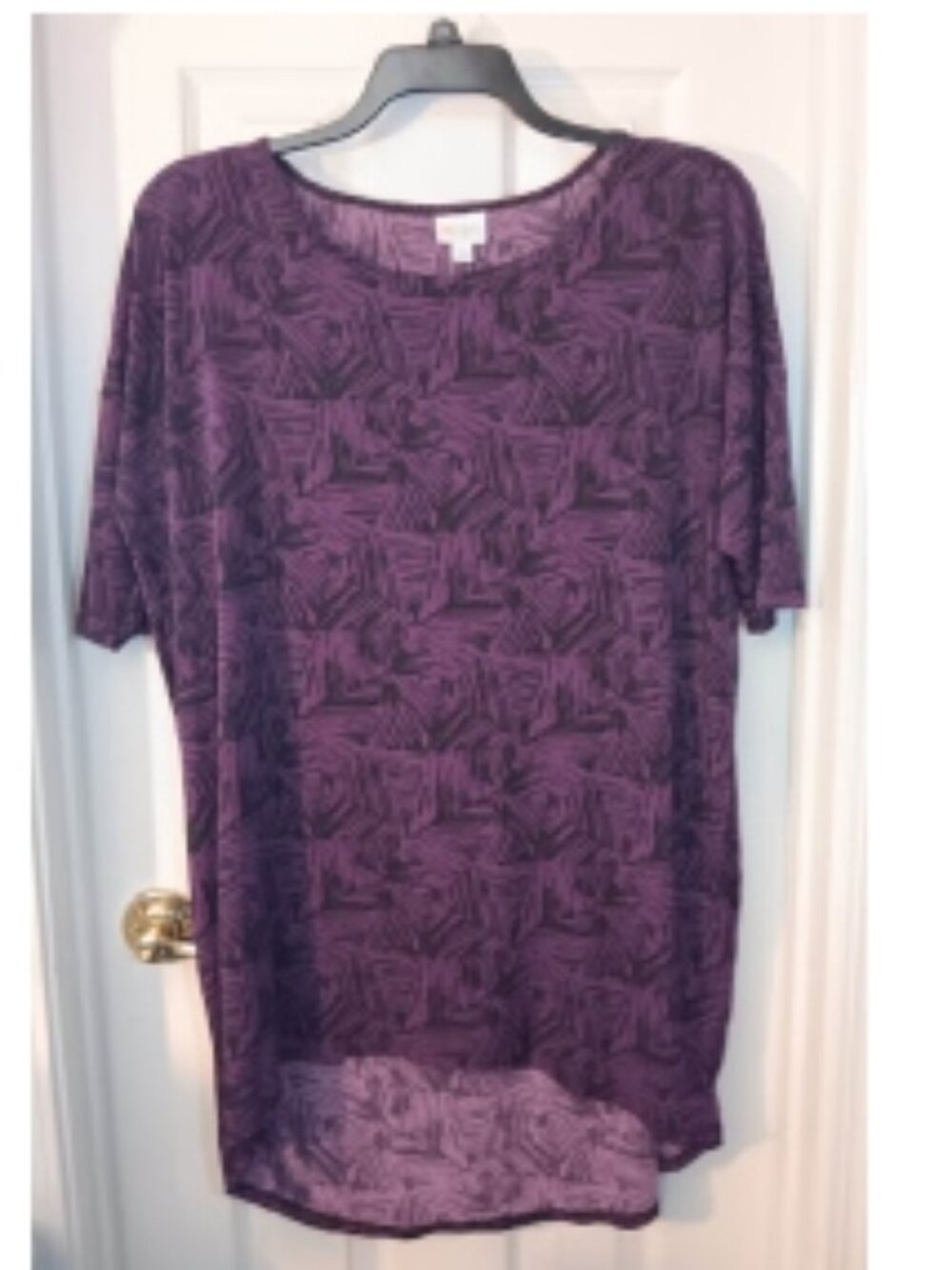 LuLaRoe Purple and black woman's High low top size L
